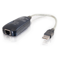 C2G USB 2.0 Fast Ethernet Adapter USB type A RJ45 Silver cable interface/gender adapter